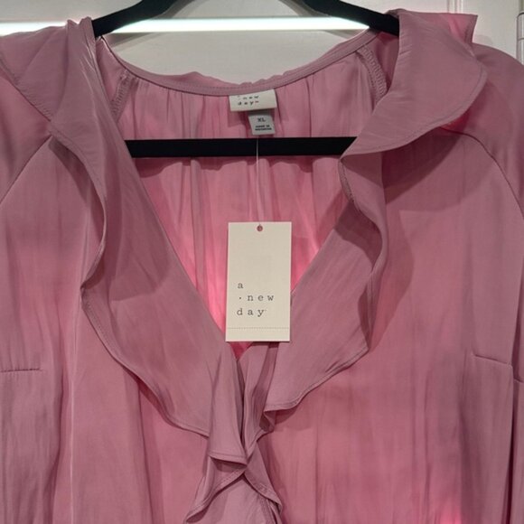 a new day Pink Ruffled Blouse - Picture 3 of 7
